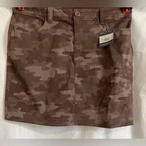 NWT Eddie Bauer Women's Sporty Mulberry Camo Camouflage Print Skort Size 12